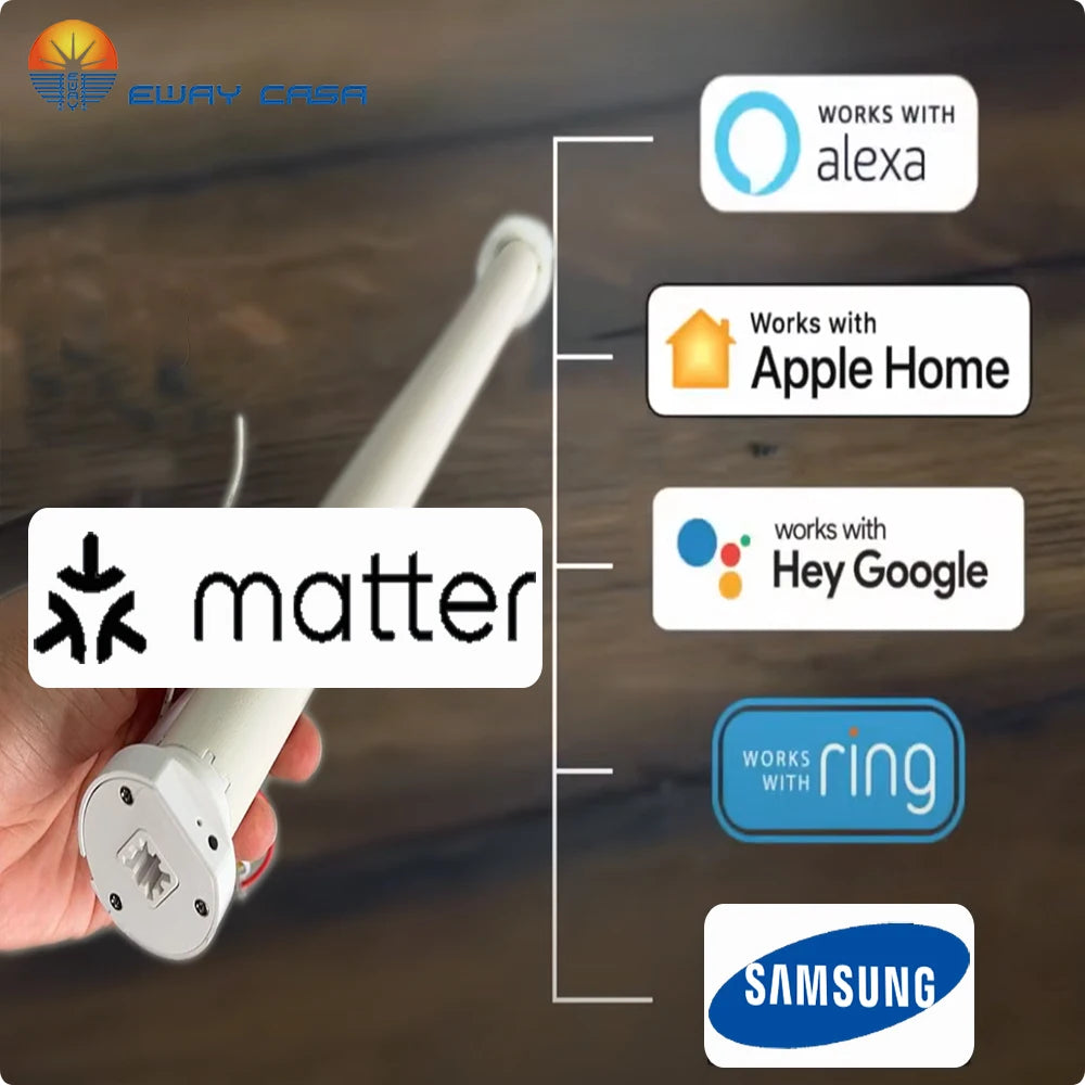 matter thread motors for roller blinds compatible with smart platforms