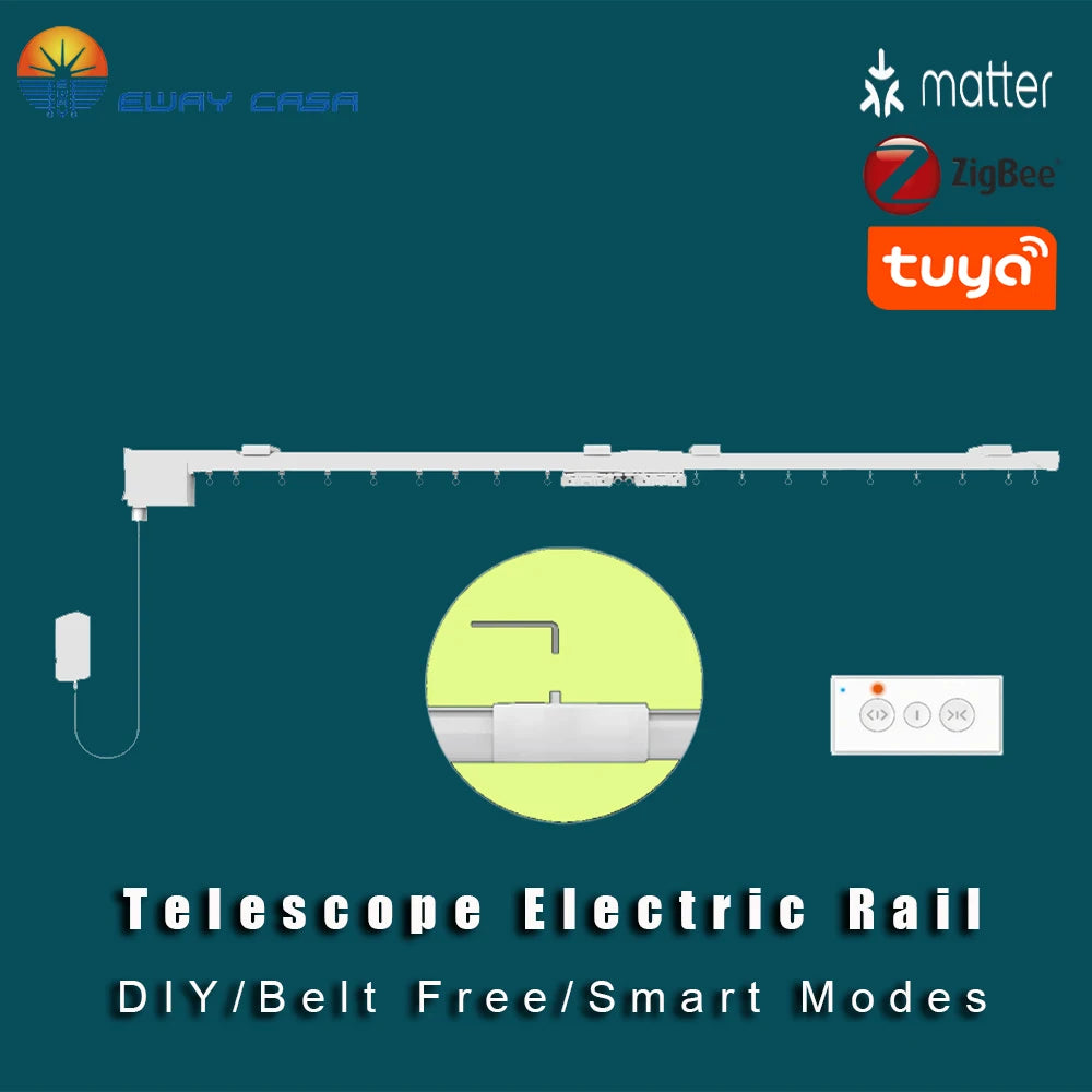smart electric telescopic curtain track mini main