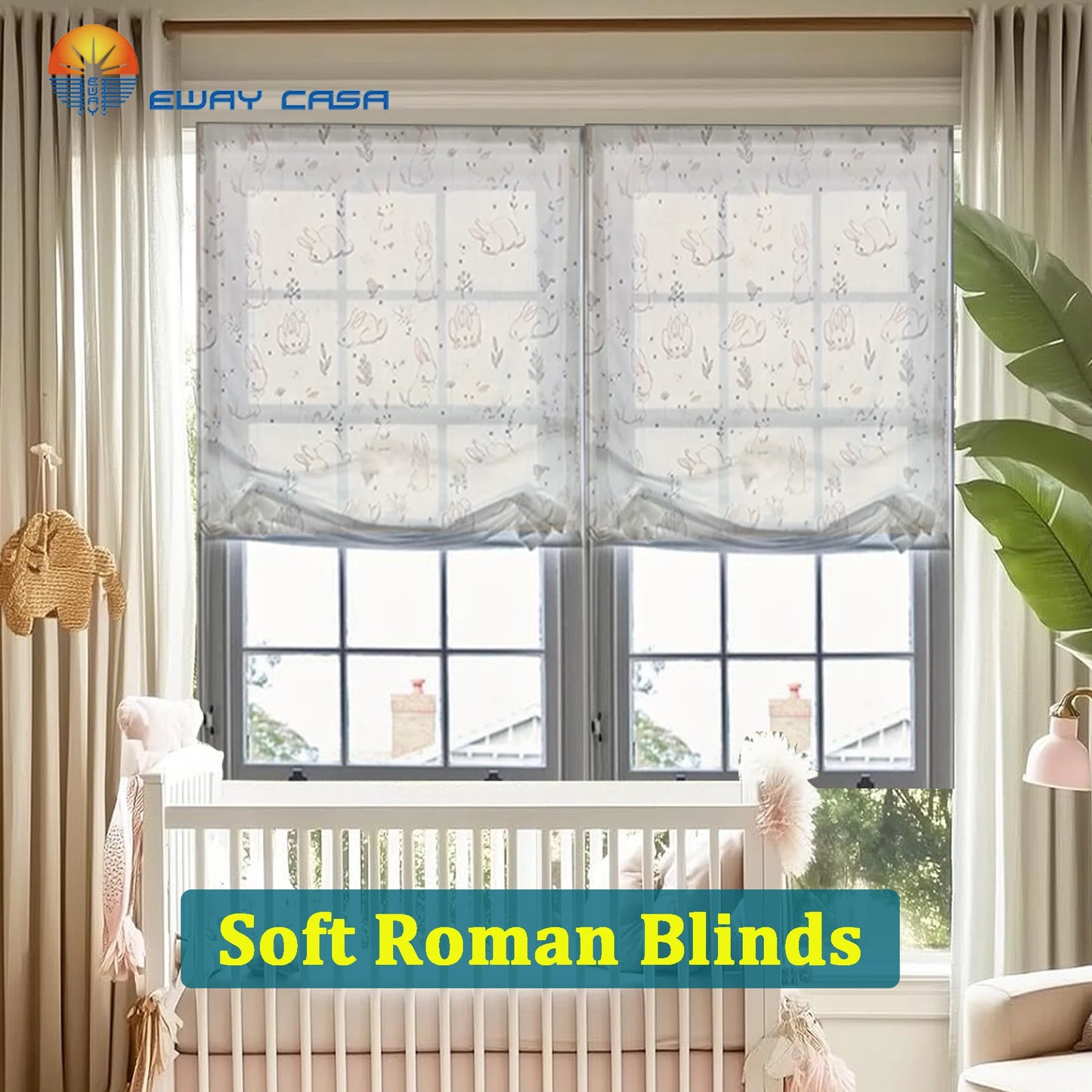 Image print day night roman shades soft roman shade