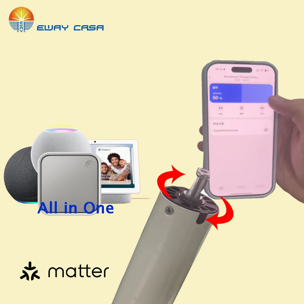 matter thread motors for roller blinds app control