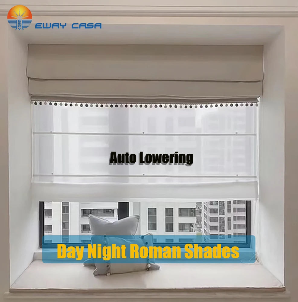 Auto lowering Day Night Roman Blind Main