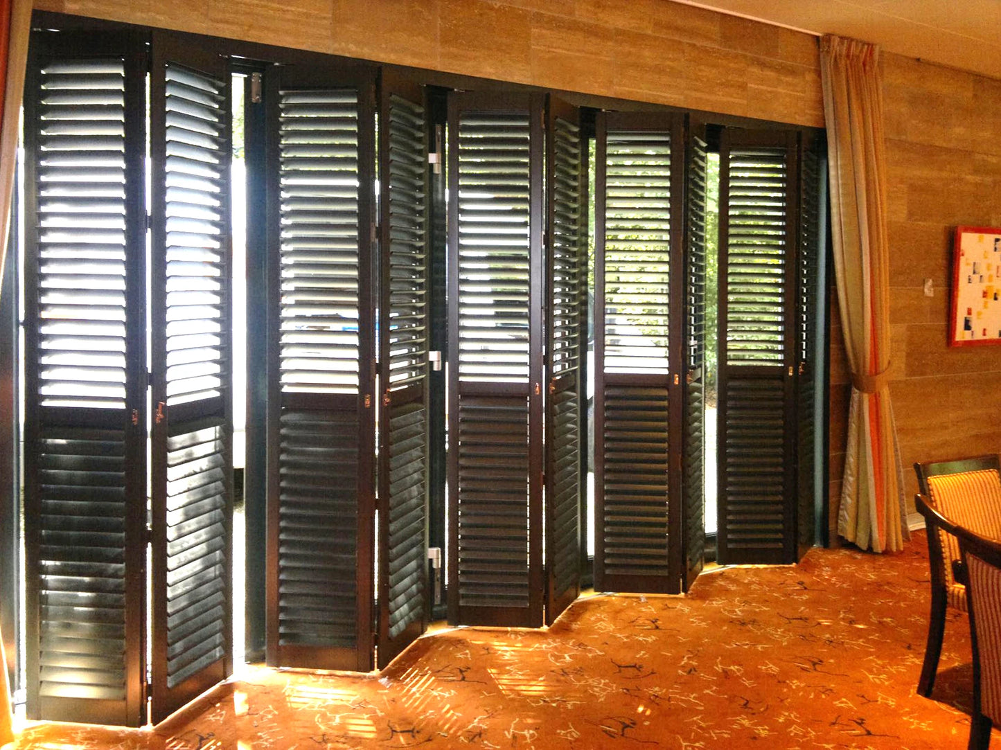 plantation shutters sliding folded door effect 7