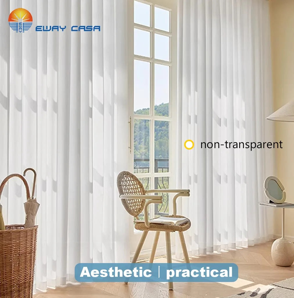 High Quality Home Decor Soft White Voile Sheer Curtains aesthetic practical