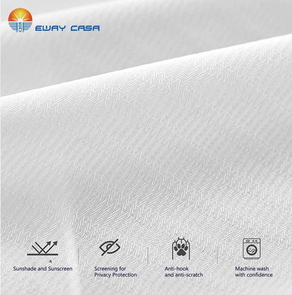 High Quality Home Decor Soft White Voile Sheer Materiall Details