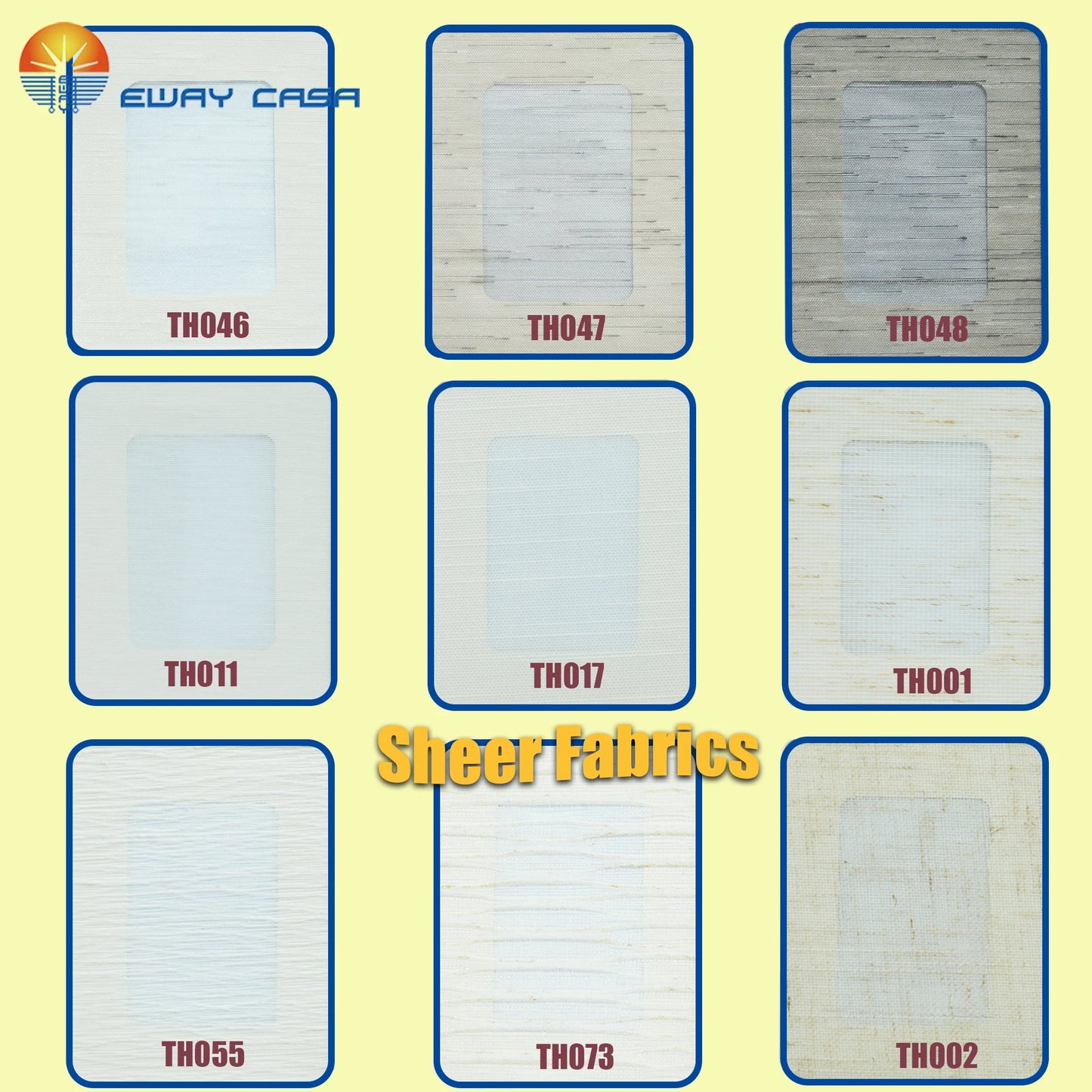 Roman Blind Sheer Fabrics Options