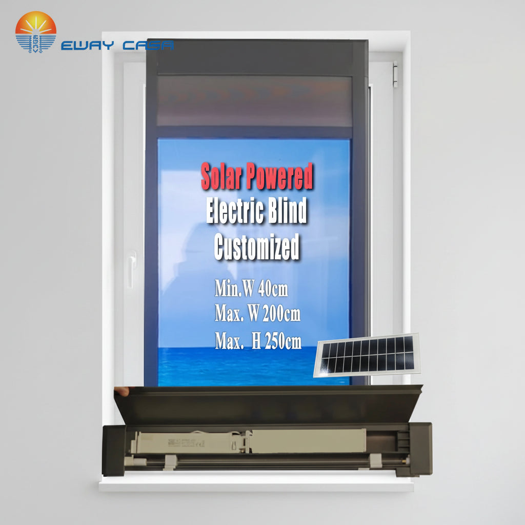 Solar Powered Motorized Honeycomb Shades for Inward-Opening Windows 3:4