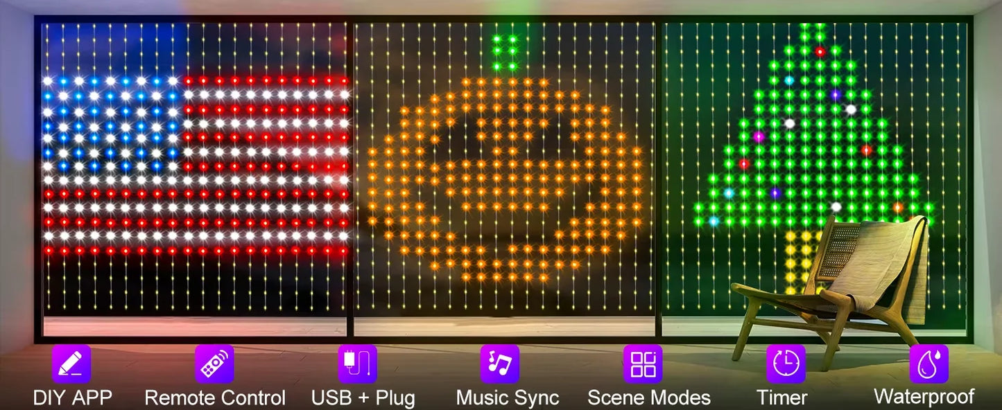 Smart_LED_Curtain_DIY_Light_Multiple_diy app features