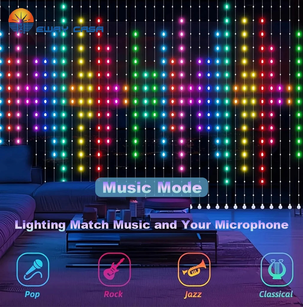 Smart_LED_Curtain_DIY_Light_Multiple_presets music mode