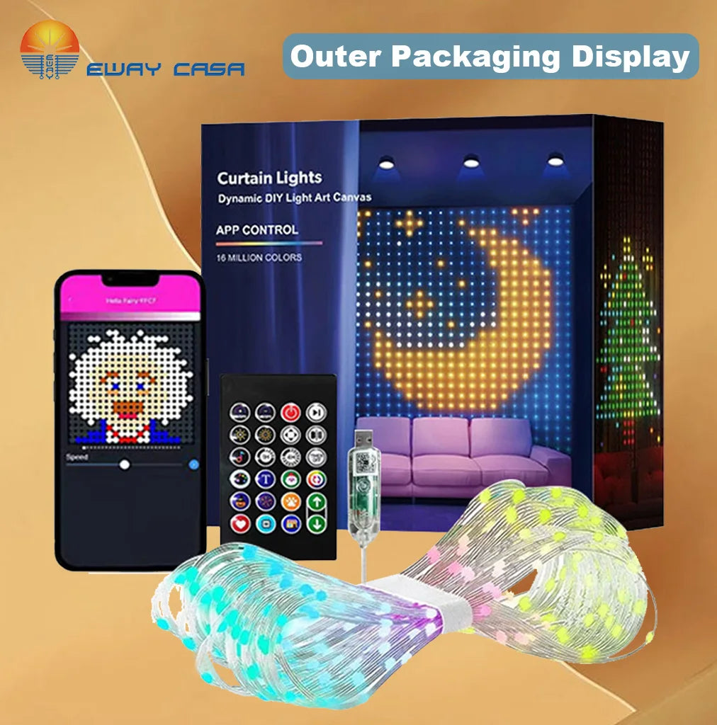 Smart_LED_Curtain_DIY_Light_Multiple_presets outer packaging display