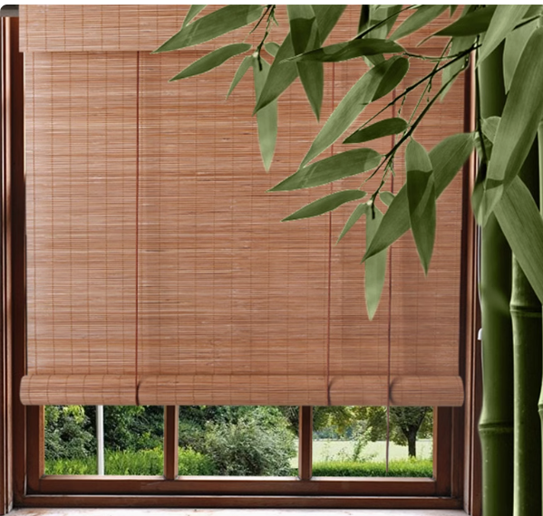 bamboo shade with valance roller style