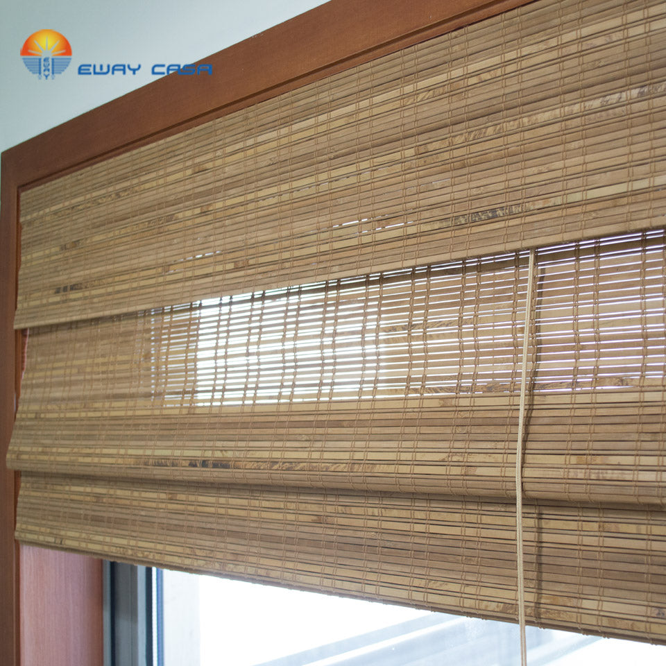 bamboo shade with valance roman style photo