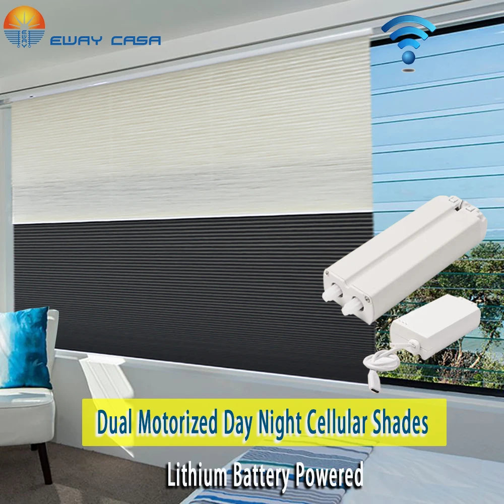 dual motorized day night cellular shade main