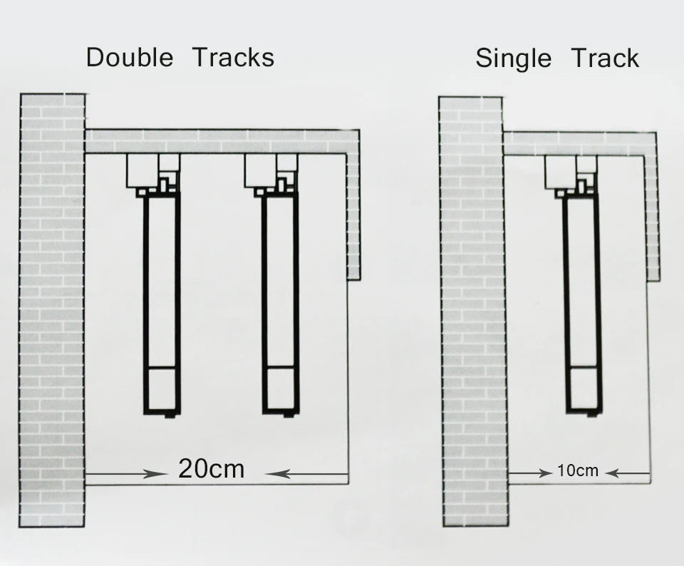 electric telescopic curtain track single double track