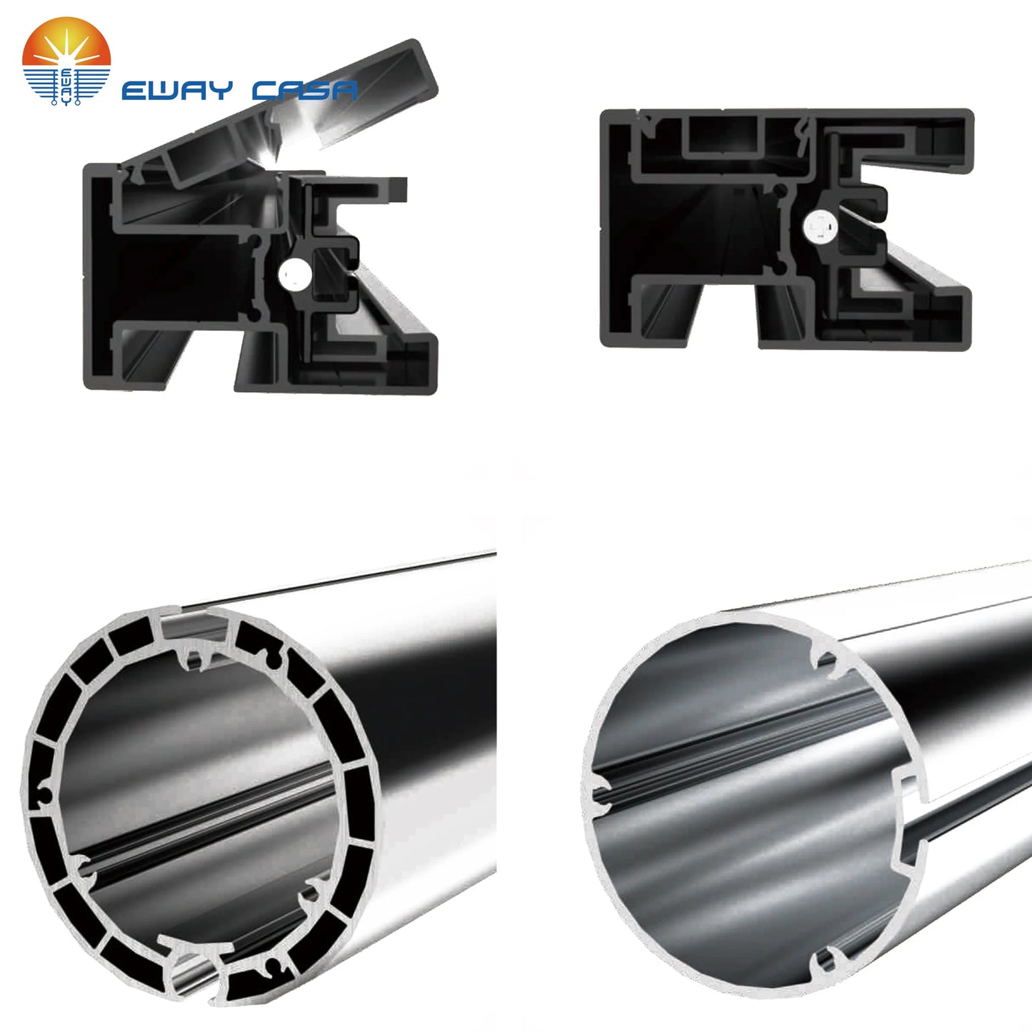 hand push zip track roller blind frame tube