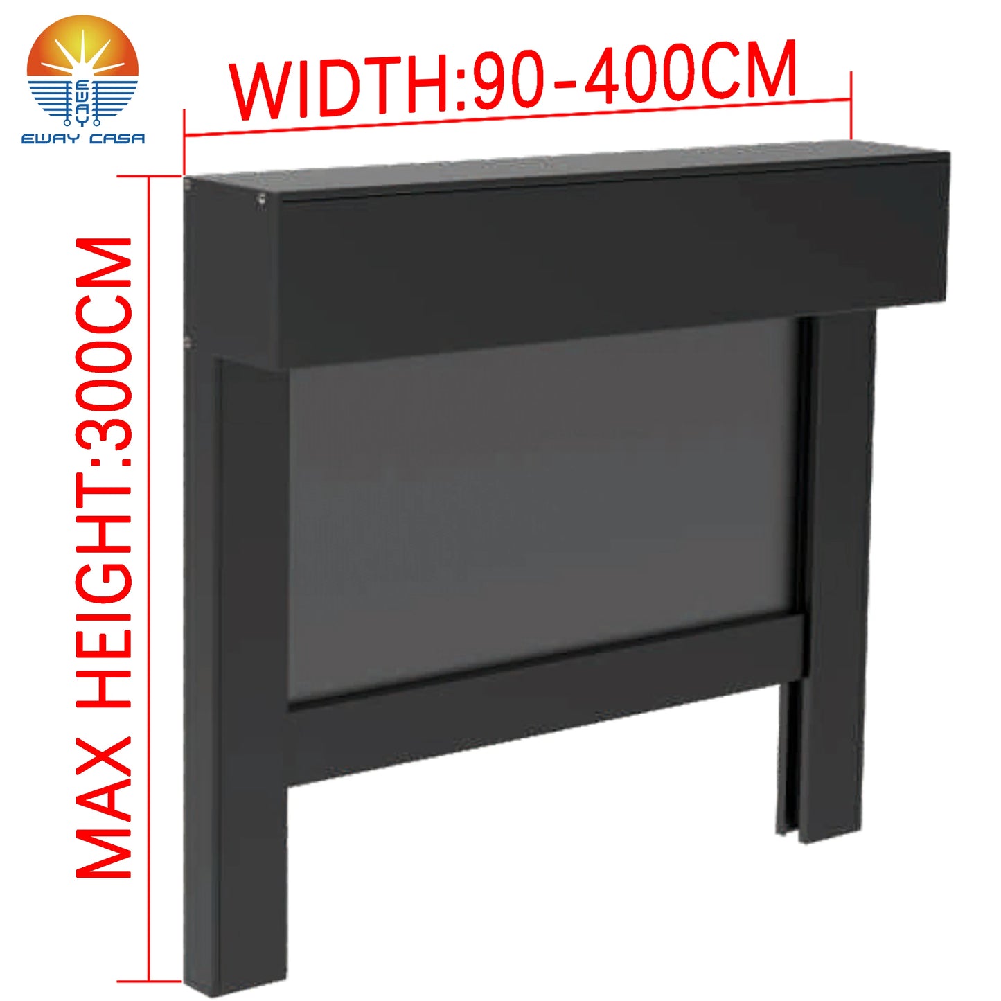hand push ziptrack roller blind size limit