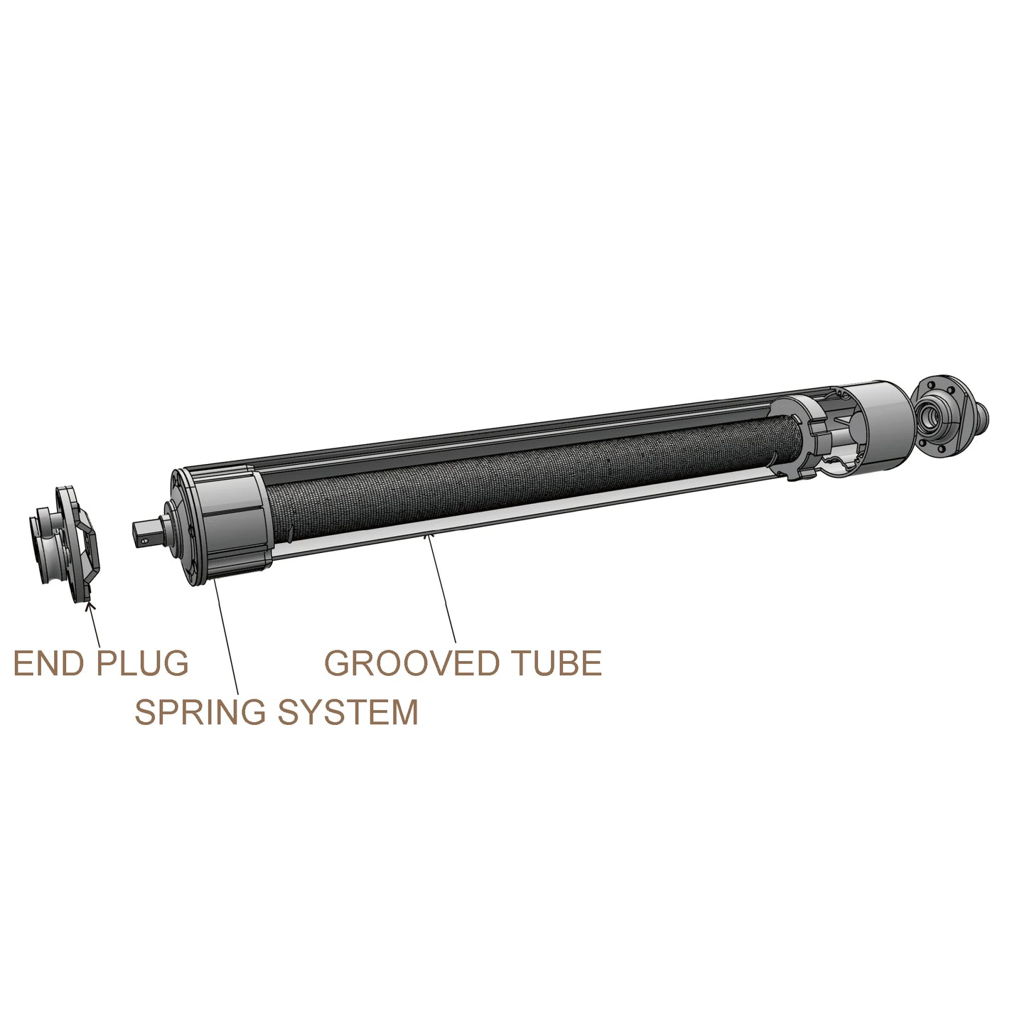 hand push zip track roller blind spring