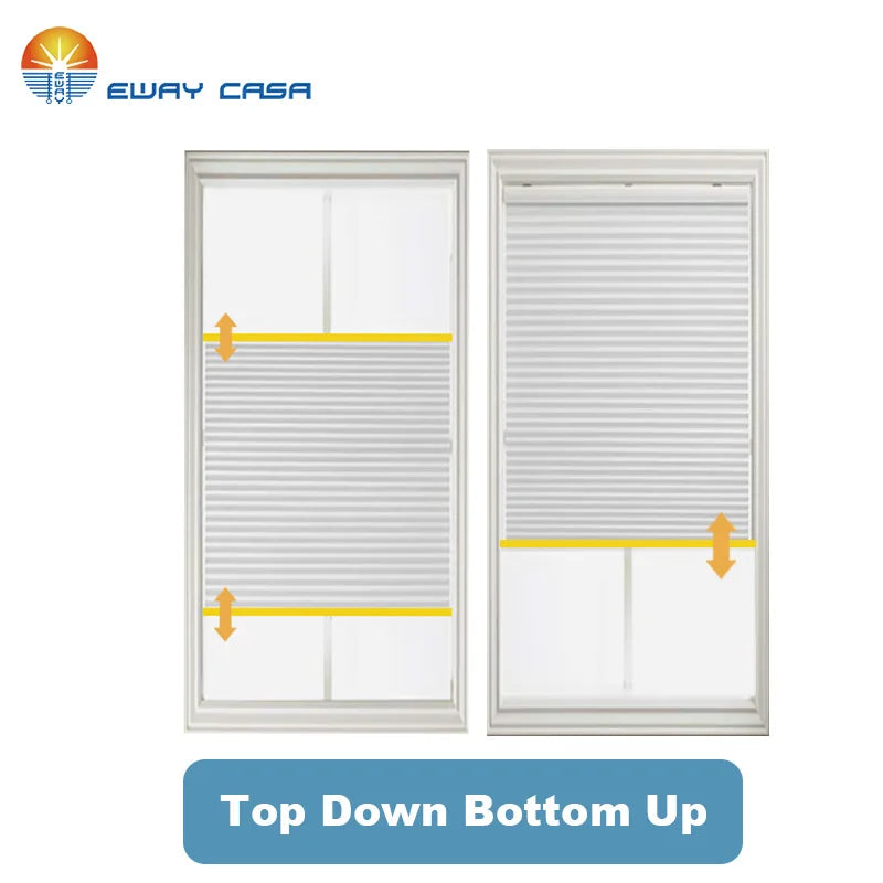 honeycombblind no drilling bottom up top down maintop down bottom up Cordless 2 Cellular Shades