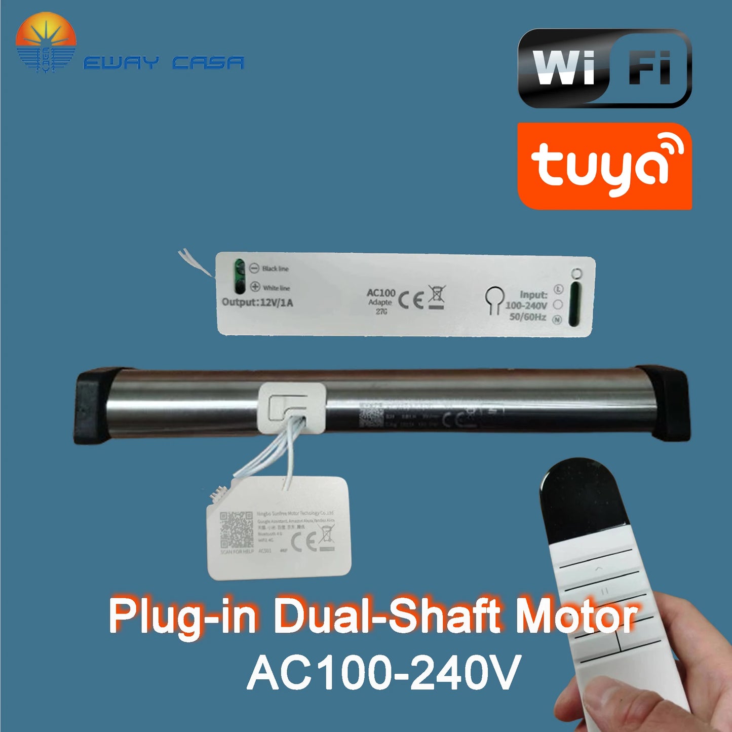 plug in dual shaft motor tuya