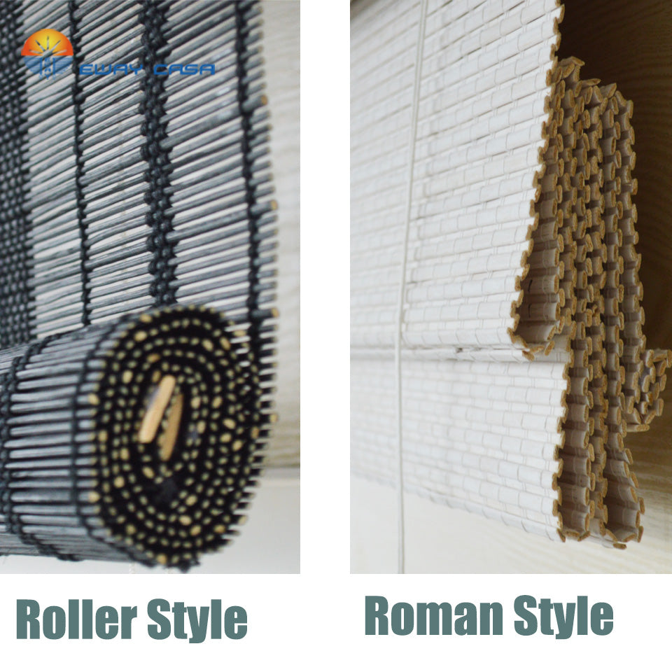 bamboo shade roller roman styles