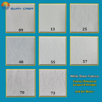 Custom Door Glass Privacy Shades with Decorative Jacquard Fabric Designs
