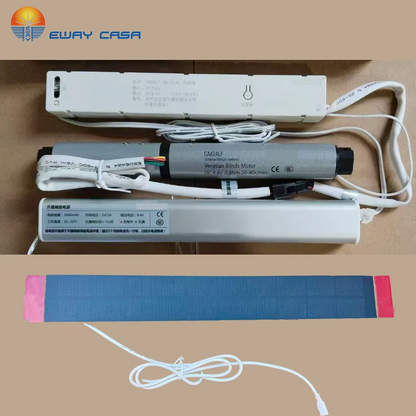 motorized skylight cellular shades solar panel powered battery motor system