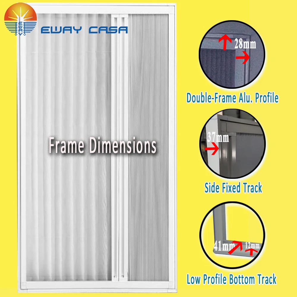 2-in-1 Retractable Fly Screen & Blackout Doors or Windows Profile Parameters