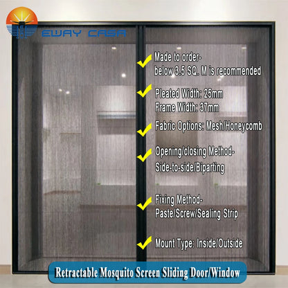 Custom Retractable Fly Screen for Sliding Doors Windows Features