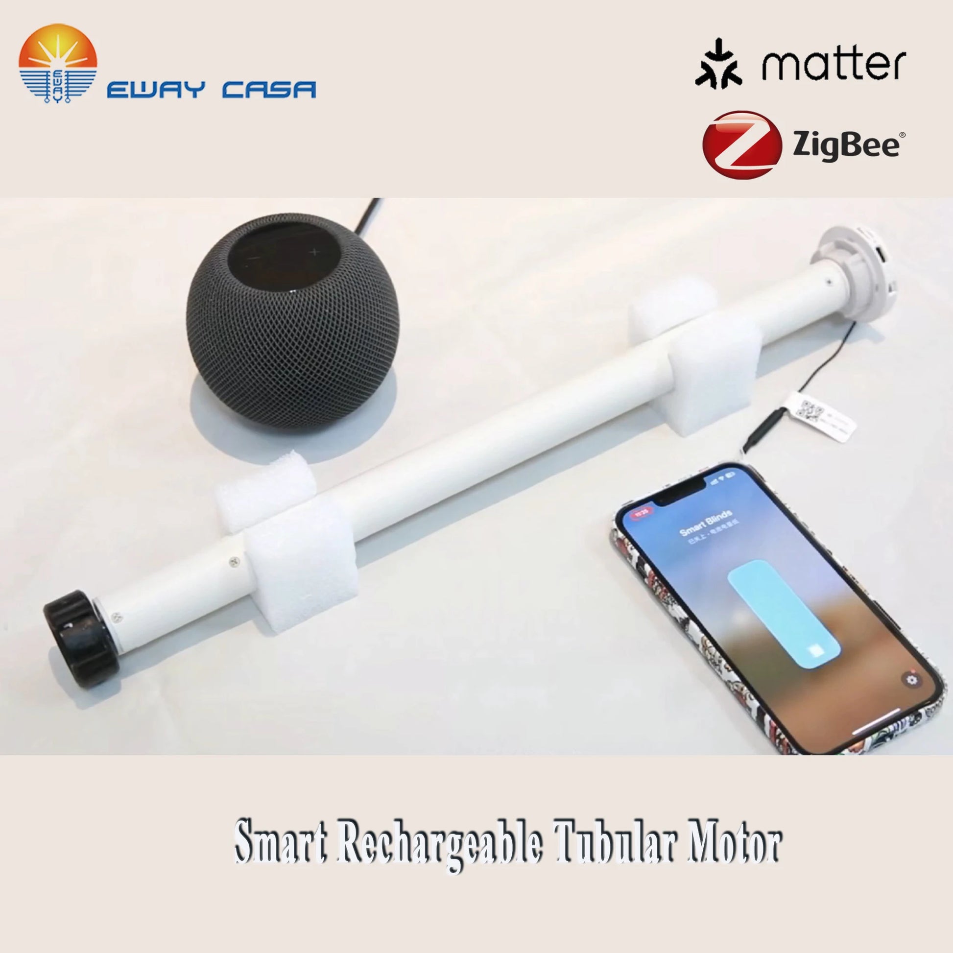 Matter Thread Rechargeable Blind Motors for Smart Home App. Control