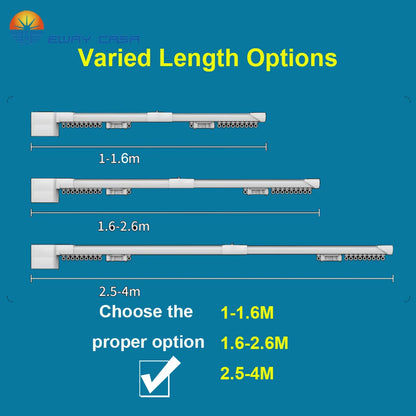 smart electric telescopic curtain track mini length options
