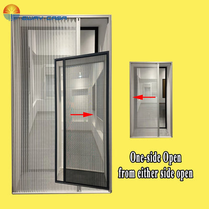 Custom Retractable Fly Screen for Sliding Doors Side to Side Open