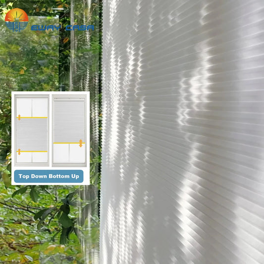 Dual Motor Smart Honeycomb Shades Day & Night Light Control Detail