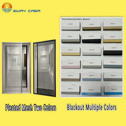 2-in-1 Retractable Fly Screen & Blackout Doors or Windows Color Options