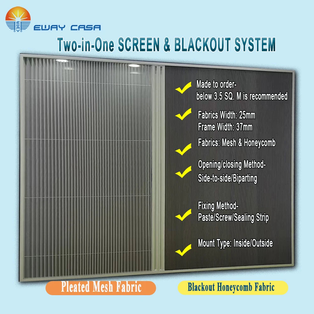 2-in-1 Retractable Fly Screen & Blackout Doors or Windows Product Introduction