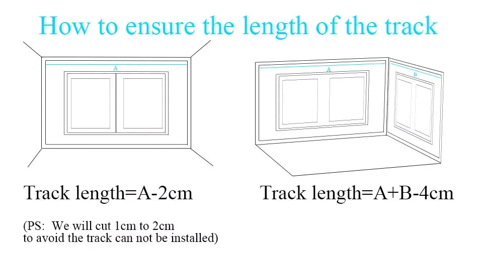 Motorized curtain track installation steps