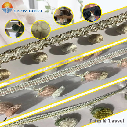 Image print day night roman shades trim & tassel