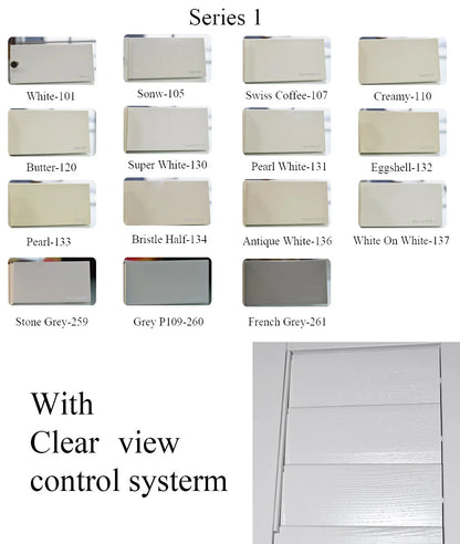 Custom Basswood Plantation Shutters Series 1 Clearview