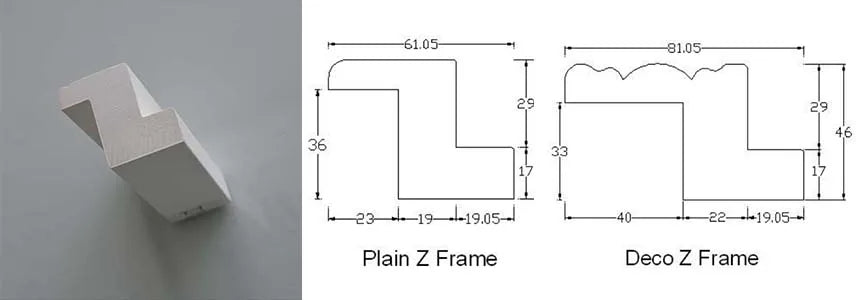 Custom Basswood Plantation Shutters Z Frames