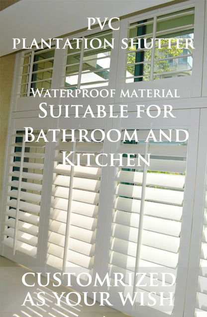Custom Waterproof PVC Plantation Shutters Main Pic. 1:2