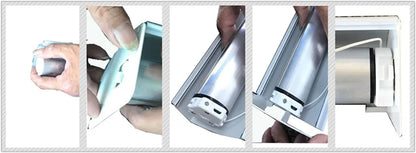 Quiet 25mm tubular motor assembly to a zebra blind