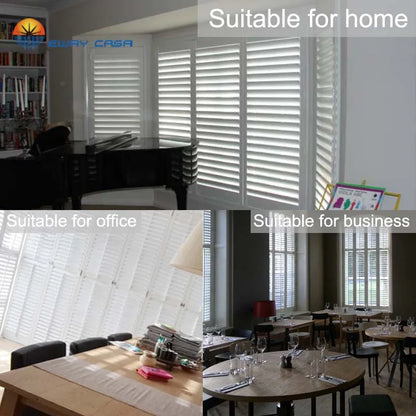 Custom Basswood Plantation Shutters Suitable for Various Interior Decorations