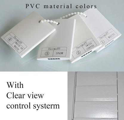 Custom Waterproof PVC Plantation Shutters Clearview