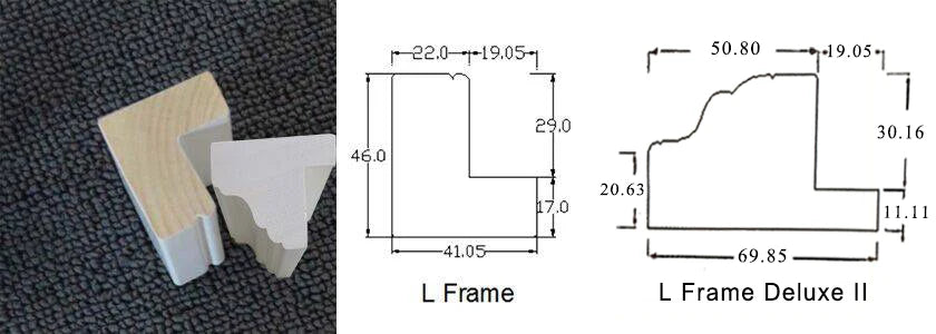 Custom Basswood Plantation Shutters L Frames