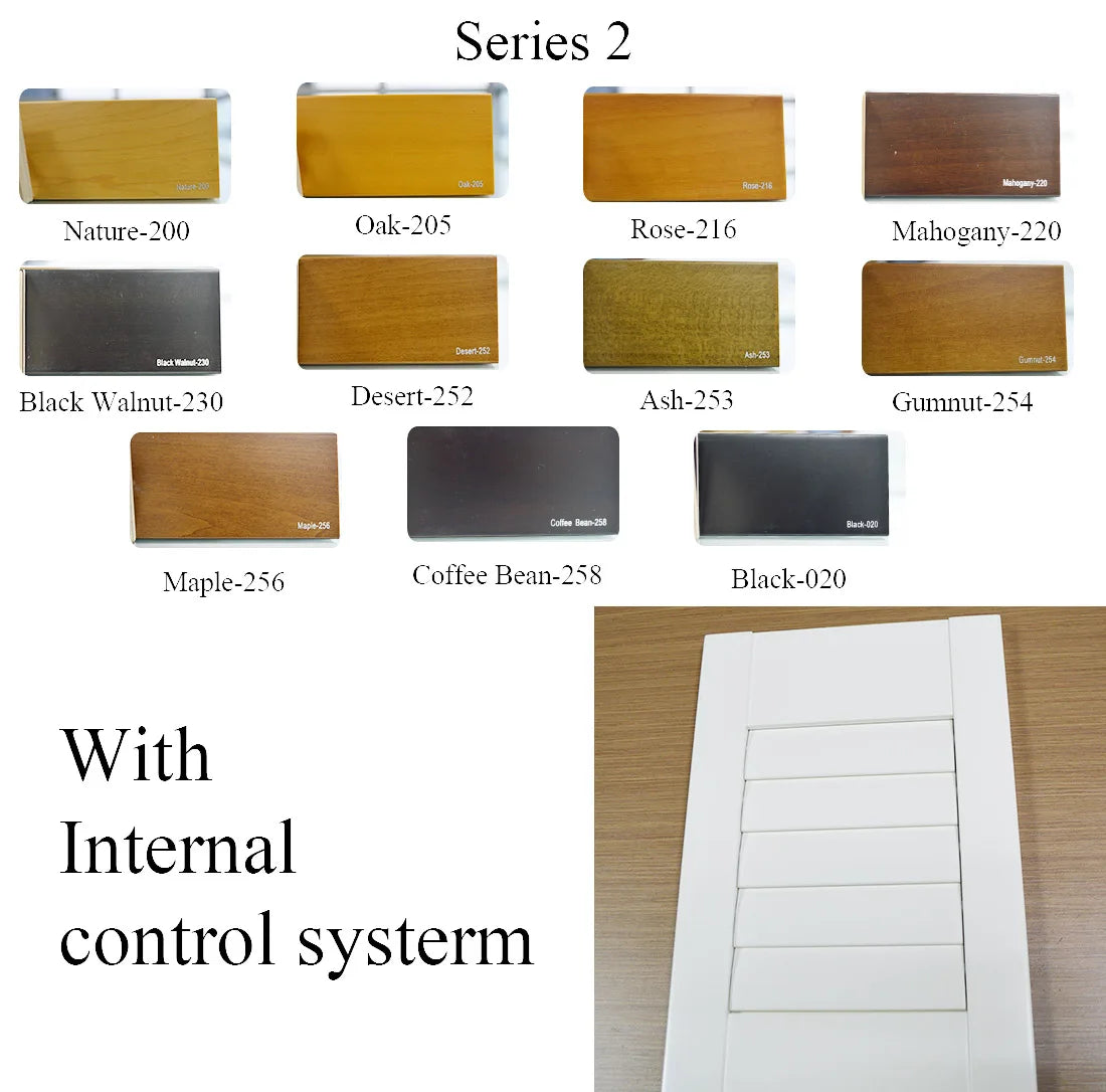 Custom Basswood Plantation Shutters Series 2 Internal Control