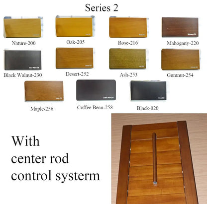 Custom Basswood Plantation Shutters Series 2 Center Rod
