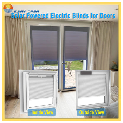 Solar Powered Motorized Honeycomb Shades for Inward-Opening Windows scene pic