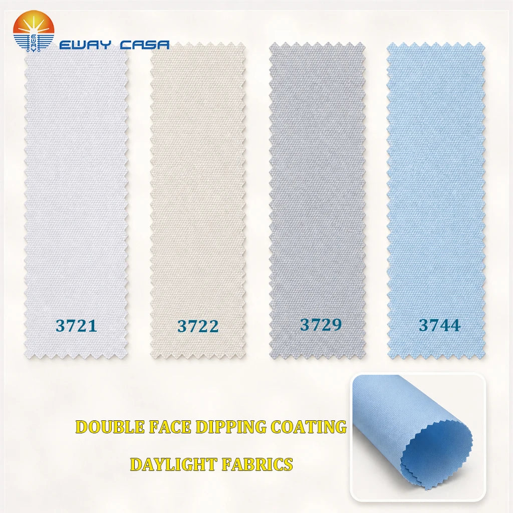 Custom drill-free cordless roller shades daylight fabric options