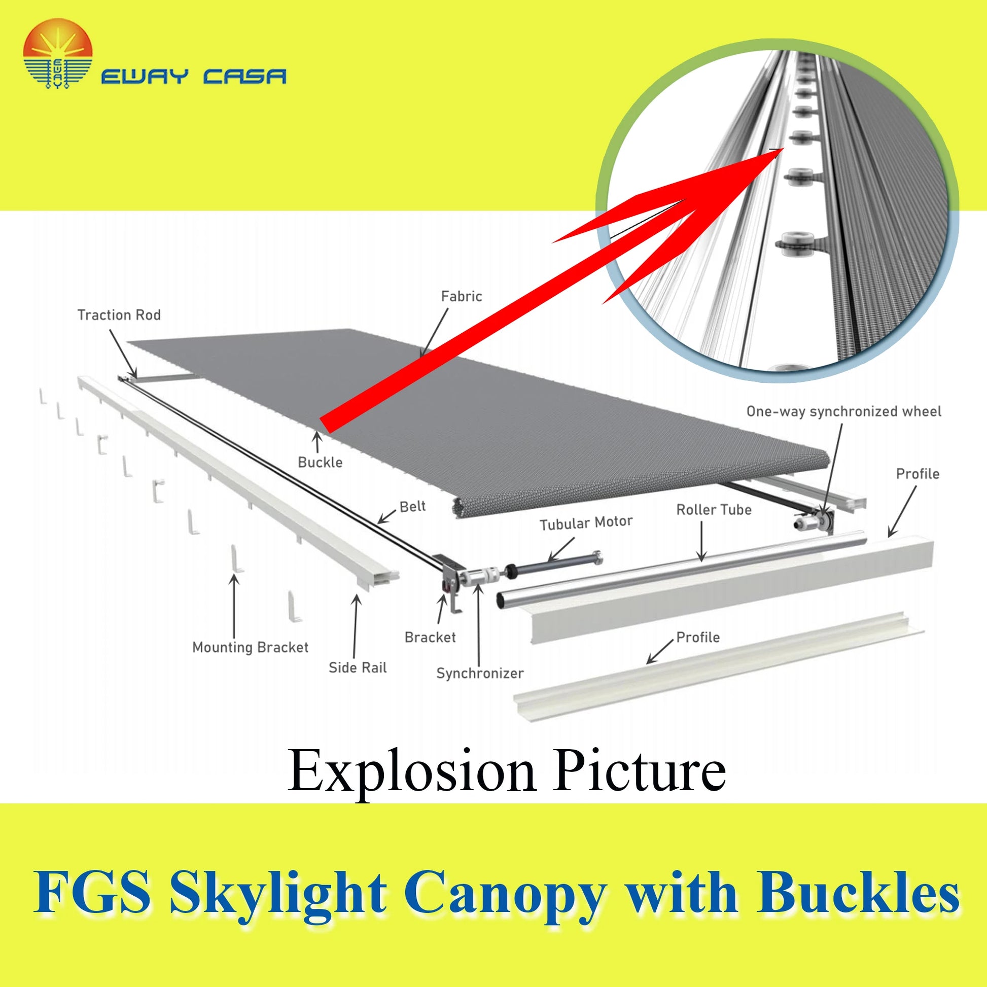 FGS Electric Fabric Canopy Buckles for Outdoors Buckles