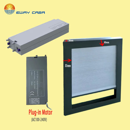 All-in-One Solar Motorized Skylight Shades Plug in Motor