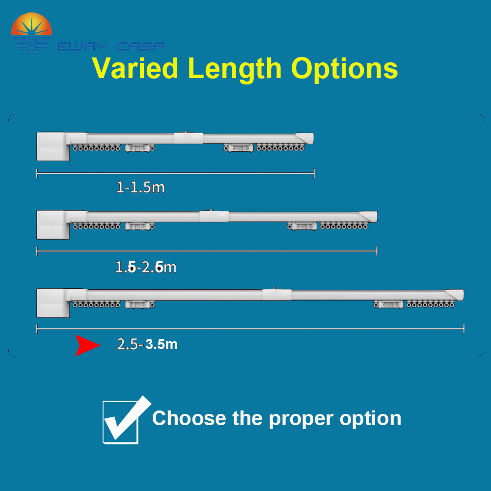 Matter Thread Electric Smart Telescopic Tracks for Curtains Extendable Track Wifi Curtian Motor Smart Home Life MCT-EXT MINI