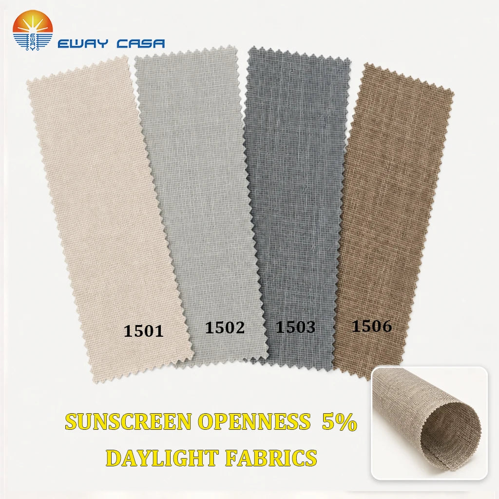 Custom drill-free cordless roller shades sunscreen fabric options